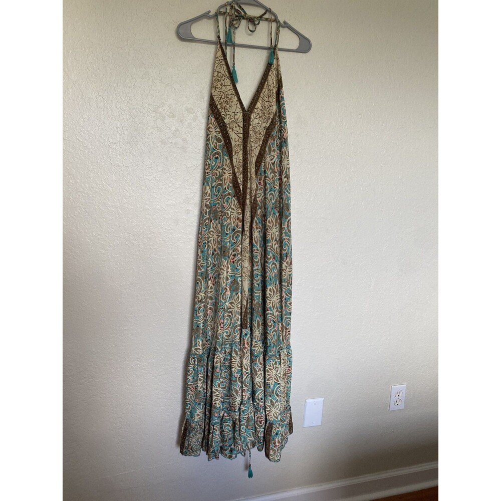 Karma Highway Floral Paisley Halter Boho Summer Flowy Maxi Dress One Size